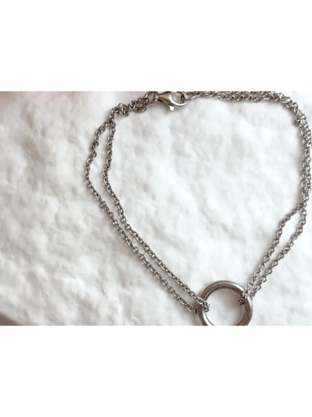 Cable Chain Round Doublr Linked Vintage Sterling Silver 925 Bracelet - 7